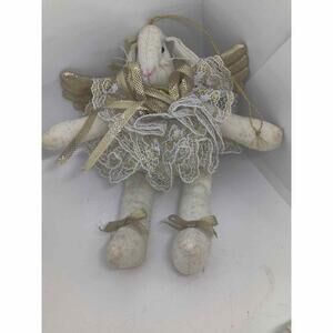 Christmas / Easter Stuffed Bunny Faries Angels Eyelet Lace Ribbon Rosette Embell